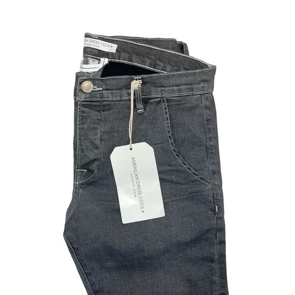 American Dress Code Legendary Denim Cropped Jeans In Gray - Picture 4 of 5